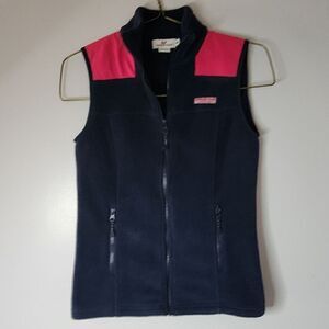 Vineyard Vines Women's Size XXS Fleece Vest Blue Polyester